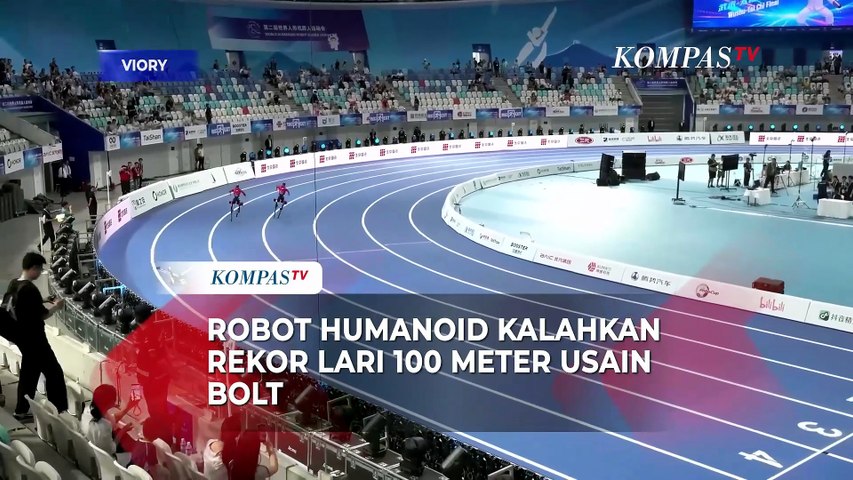 Detik-Detik Robot Humanoid China Pecahkan Rekor Lari 100 Meter Usain Bolt