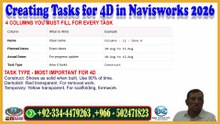 Creating Tasks For Simulation In Navisworks (4d)