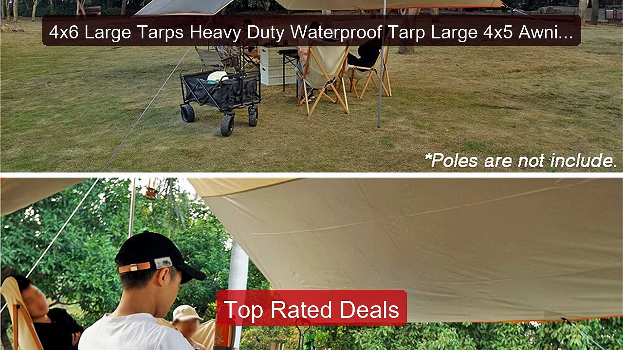 4x6 Large Tarps Heavy Duty Waterproof Tarp Larg...