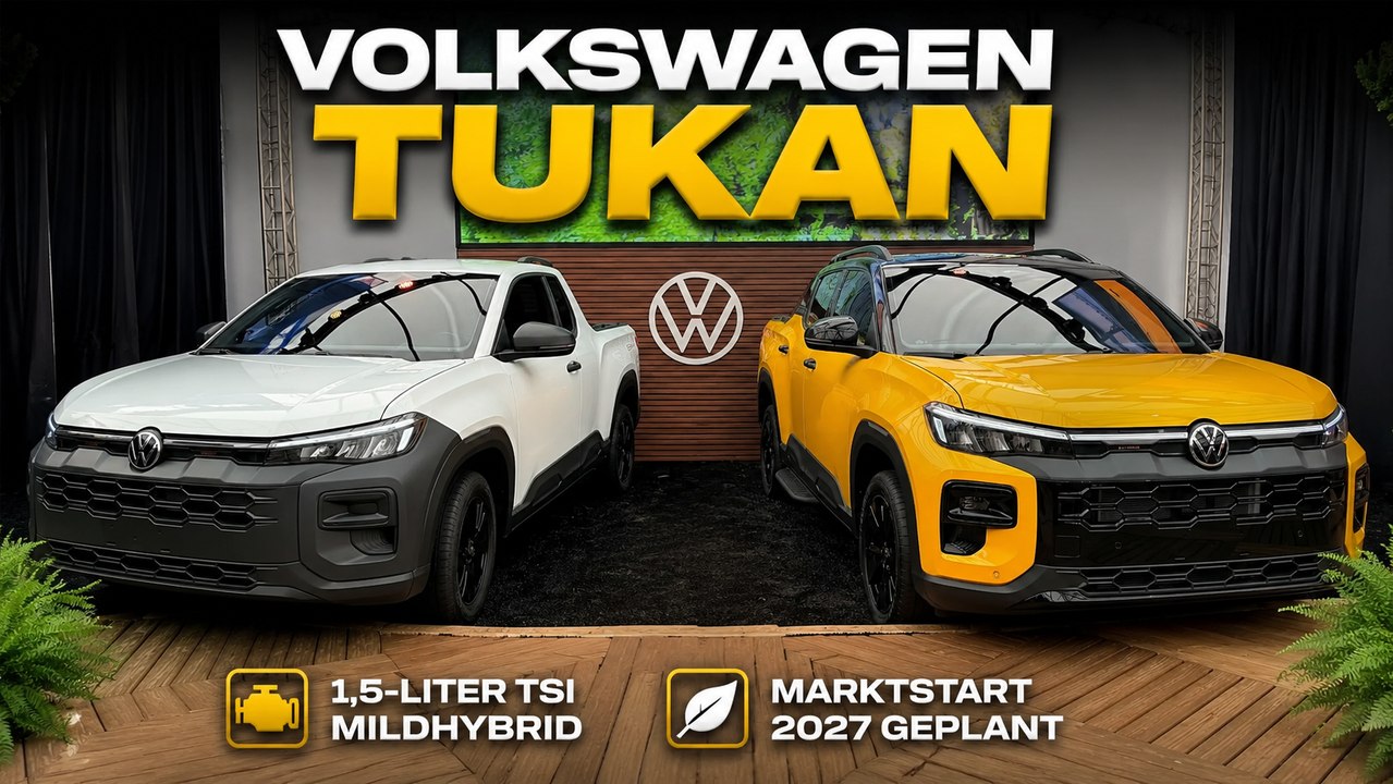 Volkswagen Tukan: VW zeigt seinen neuen Pickup mit 2 Kabinen