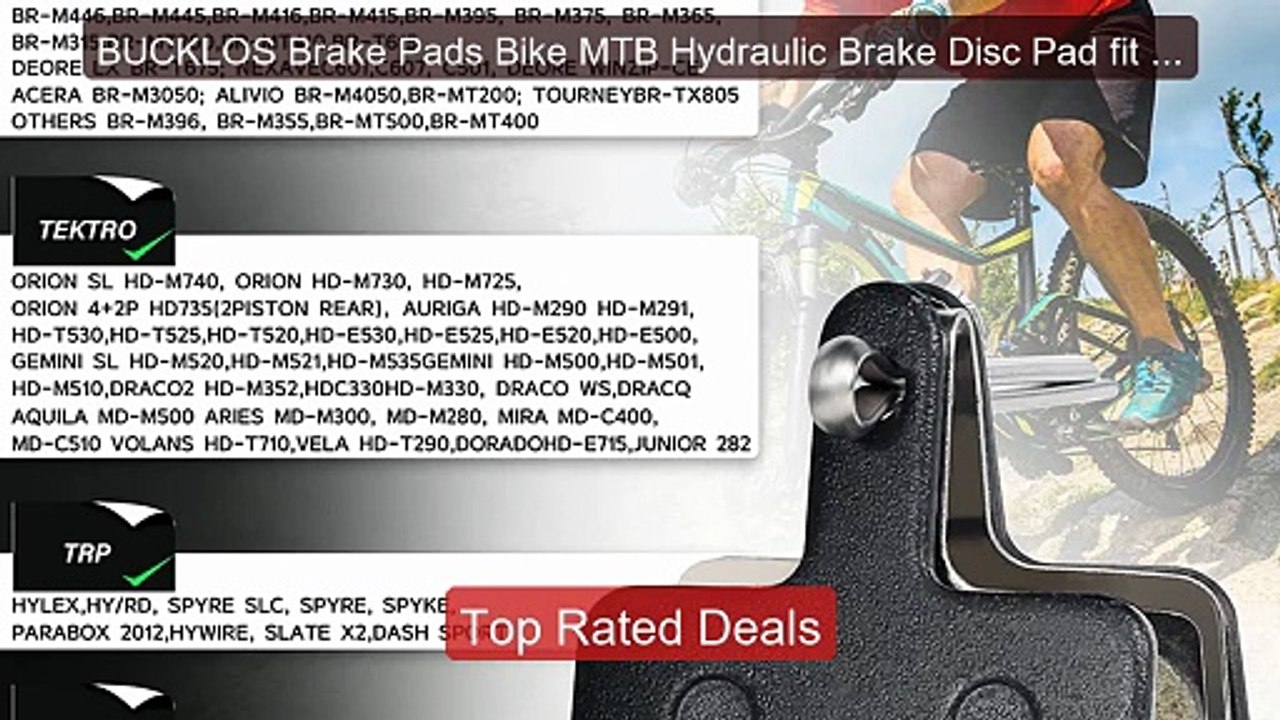 BUCKLOS Brake Pads Bike MTB Hydraulic Brake Dis...