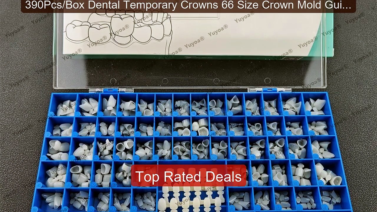 390Pcs/Box Dental Temporary Crowns 66 Size Crow...