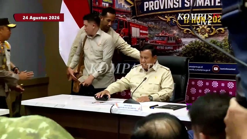 [FULL] Dari Riau, Presiden Prabowo Lanjut Pimpin Rapat Penanganan Karhutla di Palembang