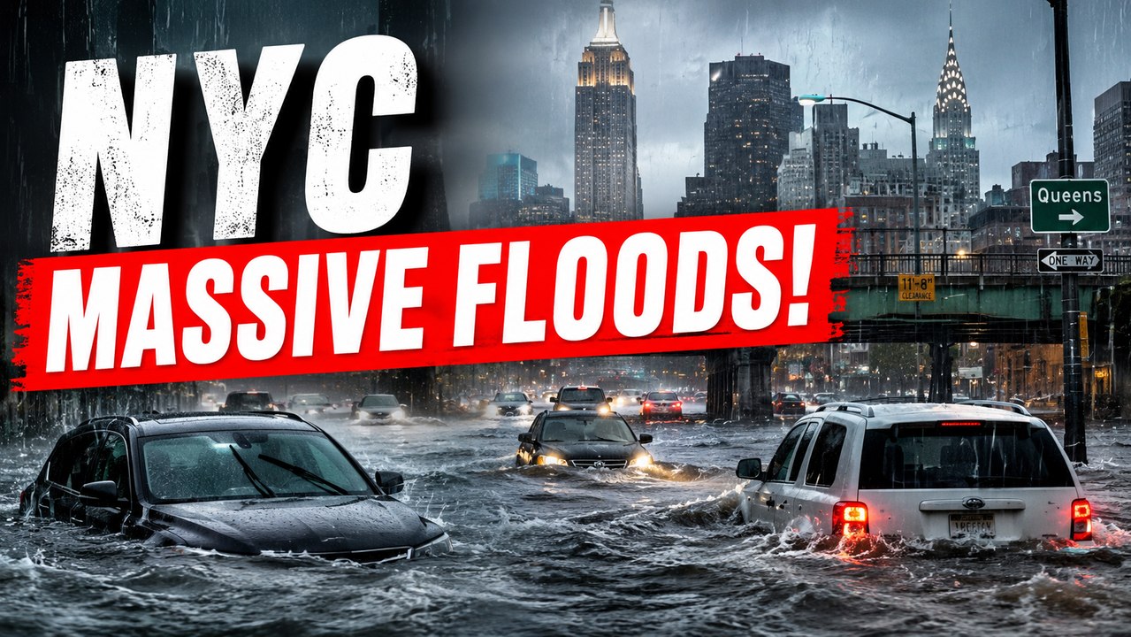 New York City FLOODS After Heavy Rain | Cars Su...