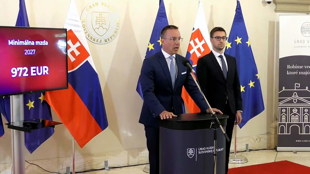 ZÁZNAM: E. Tomáš: Minimálna mzda sa v budúcom roku zvýši na 972 eur
