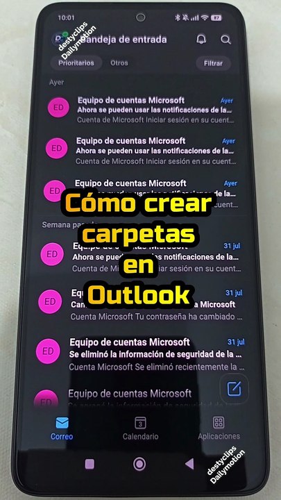 Cómo crear carpetas en Outlook