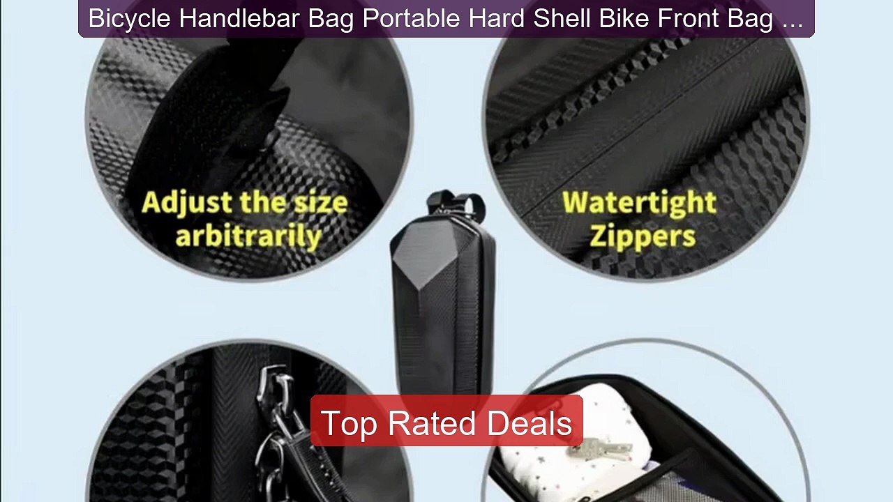 Bicycle Handlebar Bag Portable Hard Shell Bike...