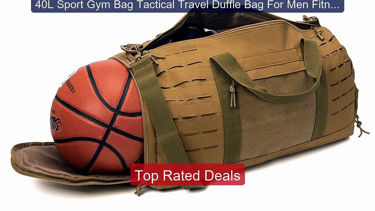 40L Sport Gym Bag Tactical Travel Duffle Bag Fo...