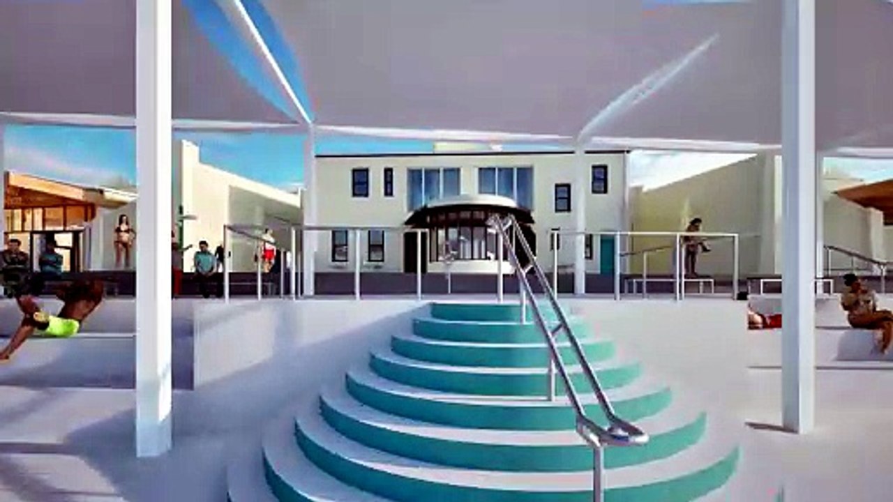 Newcastle Ocean Baths revised design fly-through