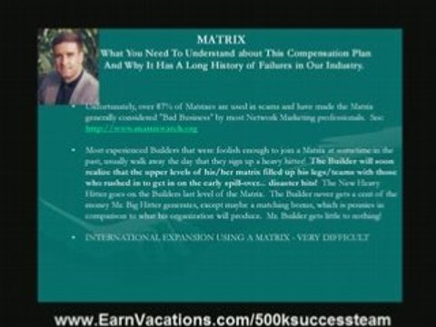 Network Marketing Compensation Plans - Matrix