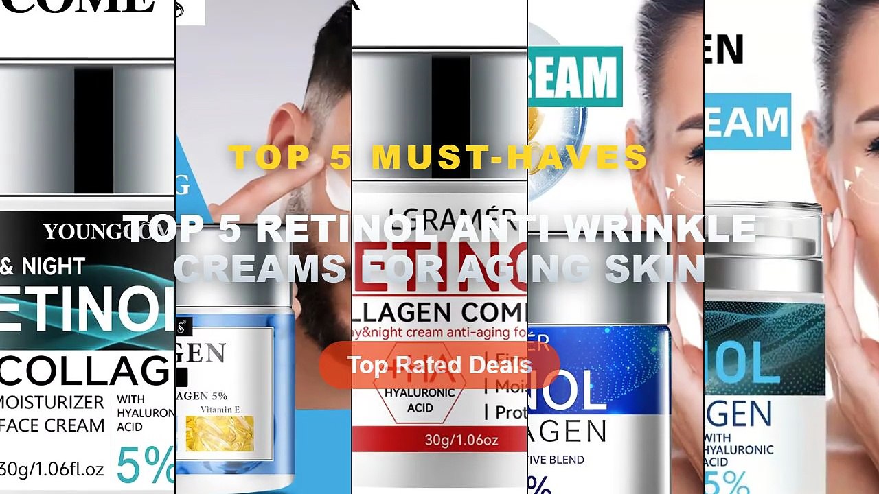 Top 5 Best Top 5 Retinol Anti Wrinkle Creams For Aging Skin (Must Have!) - ENVISHA Face Skin Care Retinol Collagen Cream...