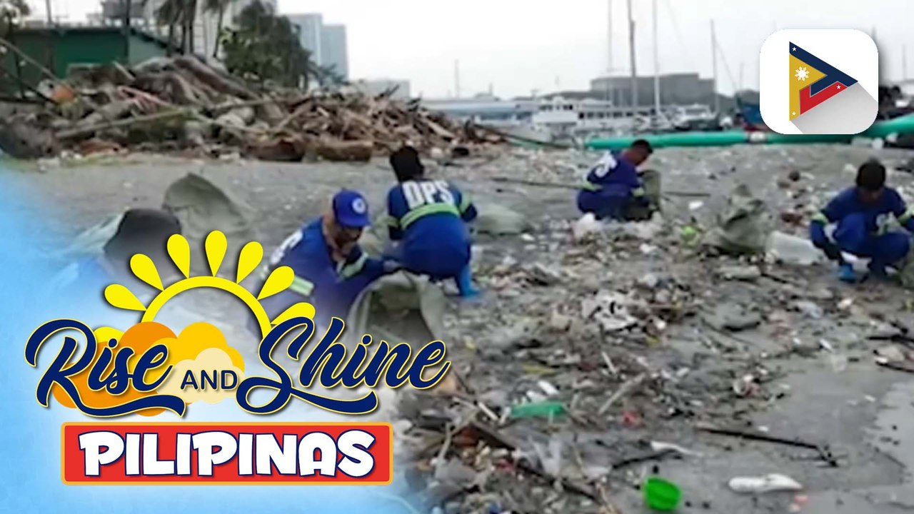 Manila City LGU, nagsagawa ng clearing ops sa mga basurang napadpad sa Manila Bay