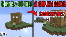 Minecraft #3: Sobrevivo en una isla que se expande con cada logro... ¡El mundo está lleno de bugs!
