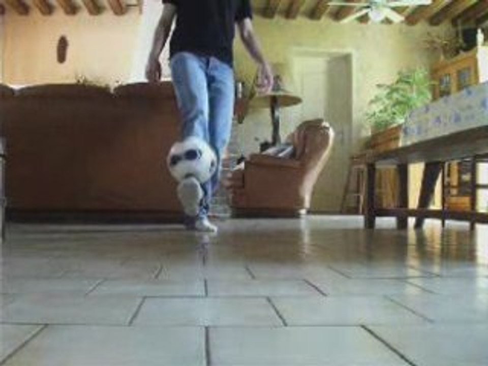 Le tour du monde avec le ballon arreté sur le pied