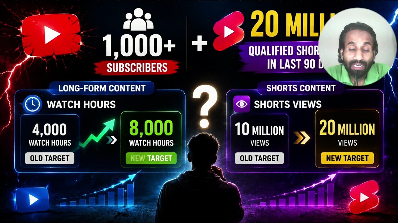 1 फरवरी 2027 से 8000 Hours Watch Time On YouTube | YouTube Monetization 2027
