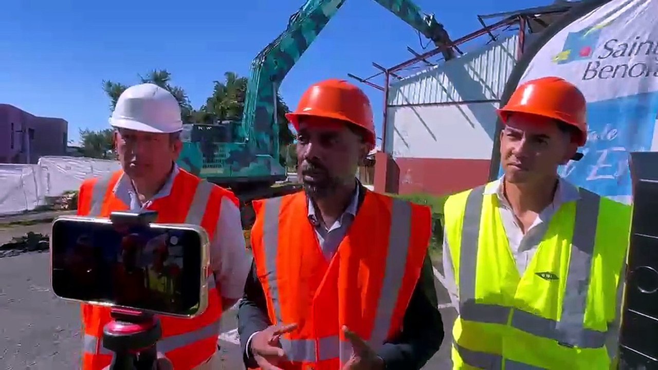 Saint-Benoît : lancement le chantier de démolition du gymnase Christophe-Ramon