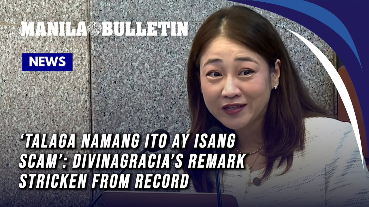 ‘Talaga namang ito ay isang scam’: Divinagracia’s remark stricken from record