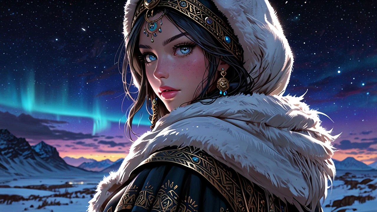 A winter night, a medieval violin music compila...