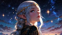 A serene night, a violin music compilation