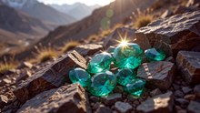 Girl discovers green emerald stones Entertainment