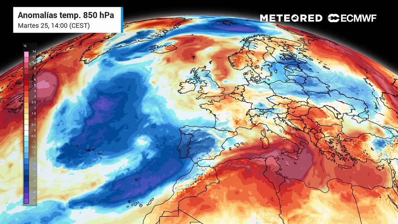 Una masa de aire polar provocará un bajón térmico generalizado en España