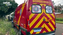 Homem fica ferido em batida entre carro e moto no Centro de Cascavel