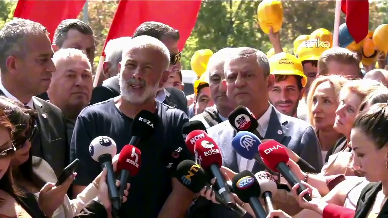 Özgür Özel'den eylemdeki madencilere ziyaret