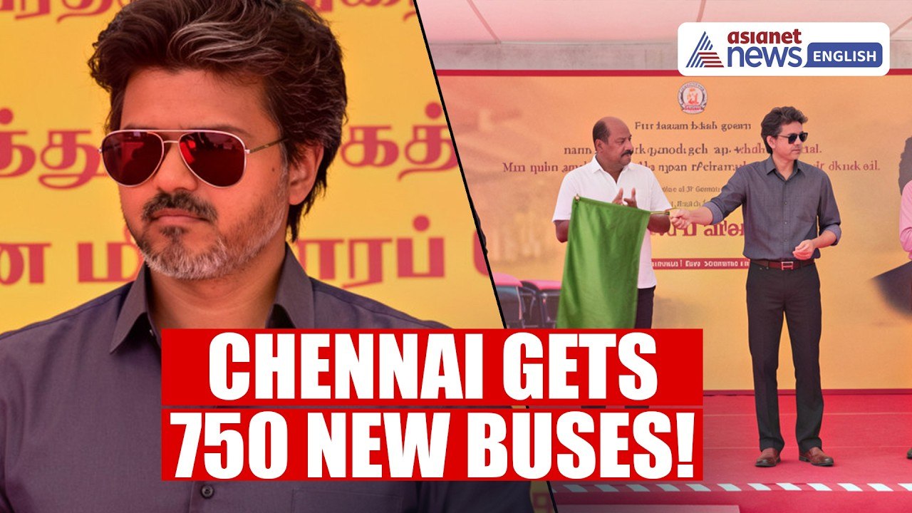 Chennai: CM Vijay Flags Off 750 NEW ELECTRIC BUSES | Tamil Nadu News