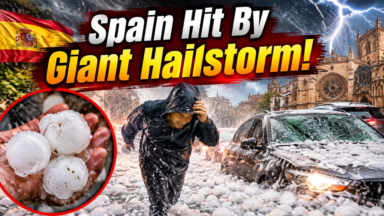 Spain HAILSTORM ALERT! | Tarragona Shocking Footages Caught on Camera | World News