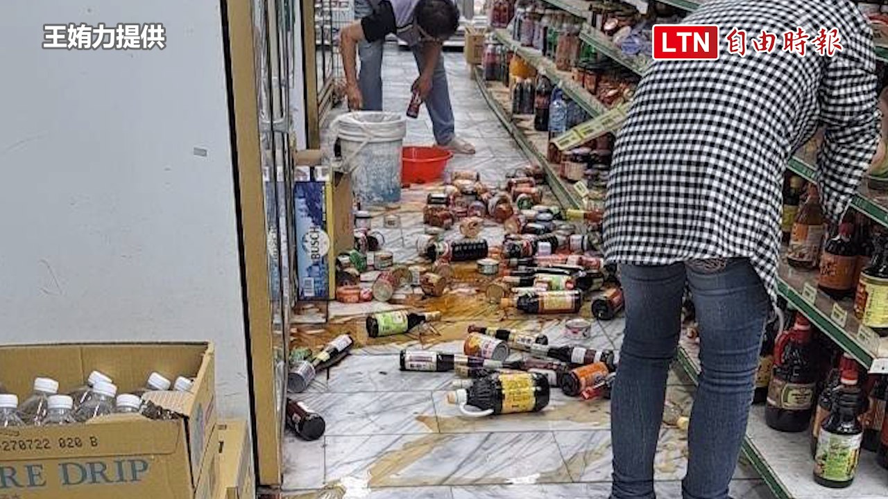 東部海域5.8地震綠島震度4級 落石阻路貨架倒 麵店民眾嚇丟碗筷奔逃