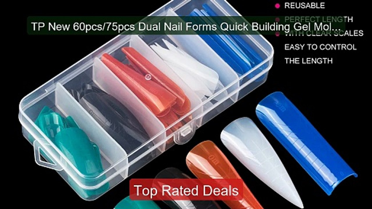 TP New 60pcs/75pcs Dual Nail Forms Quick Buildi...