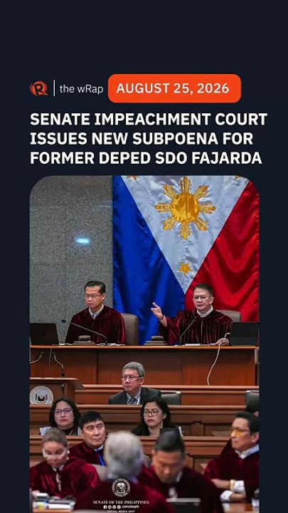 Ex-DepEd SDO Fajarda's appearance at impeachment trial moved to September 7