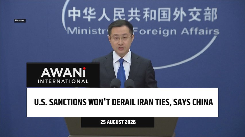 U.S. sanctions won't derail Iran ties, says China