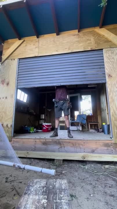 Roll-Up Door Falls and Hits Man on Head