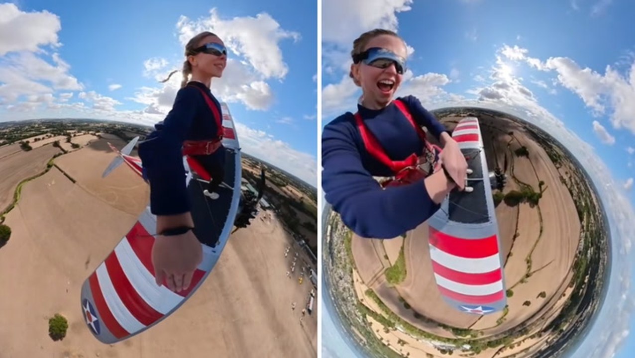 ‘Watch out, Tom Cruise’: Daredevil Sydney Sweeney goes wing walking