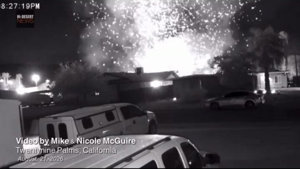 Deadly house explosion caught on camera in California leaves one dead and two injured