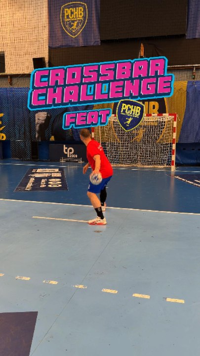 Crossbar Challenge Vs @pontaultcombaulthb 🔥 #handball #Hand #challenge #Fun #PCHB