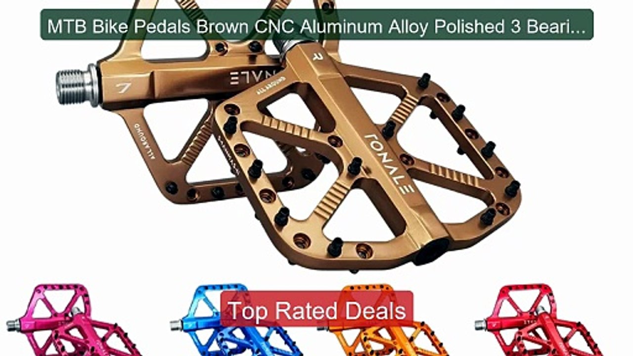 MTB Bike Pedals Brown CNC Aluminum Alloy Polish...