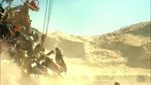 Devastator Robot Attacks Desert Village! Explosions & Mayhem!