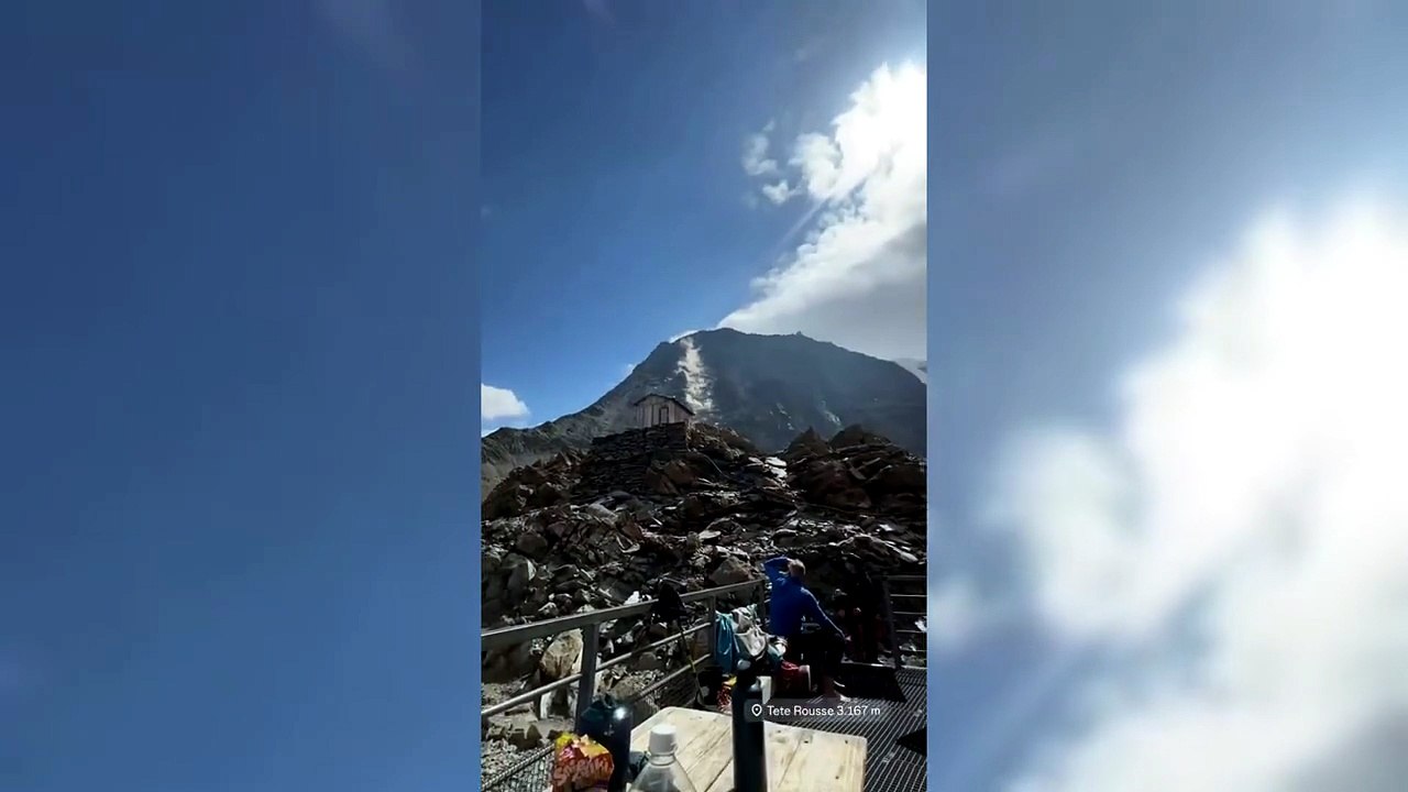 Pioggia di pietre sul Monte Bianco, la frana sorprende l'escursionista - Video