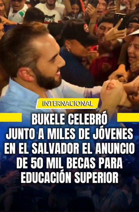 El presidente Nayib Bukele presentó un masivo programa de 50.000 becas destinadas a jóvenes de institutos nacionales que están por culminar el bachillerato en El Salvador.