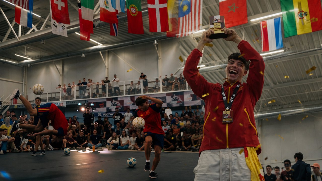 El freestyler español Diego 'Pulga' premiado con el mejor truco del mundial de freestyle  