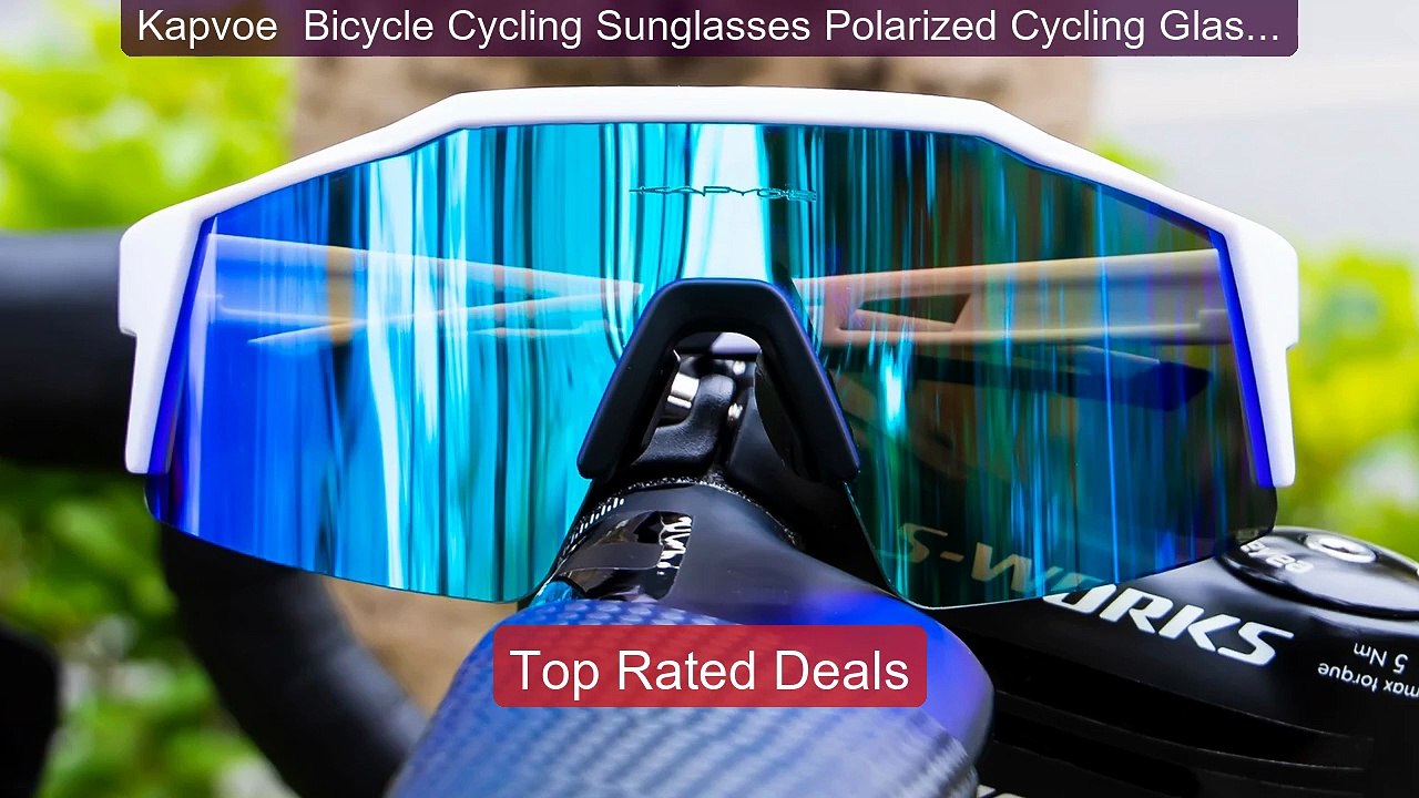 Kapvoe  Bicycle Cycling Sunglasses Polarized Cy...