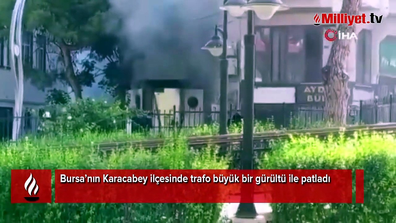 Bursa'da korku dolu anlar! Trafo bomba gibi patladı