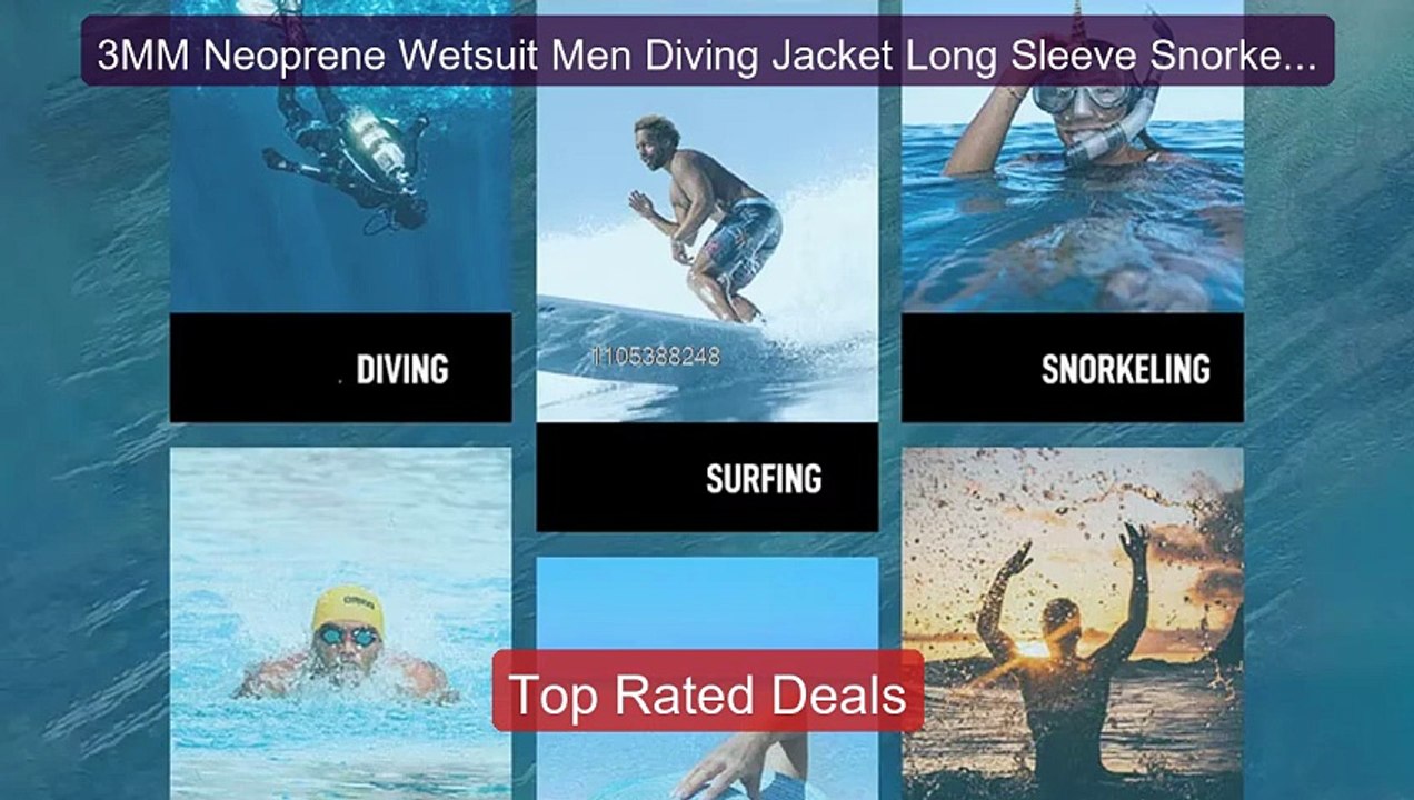 3MM Neoprene Wetsuit Men Diving Jacket Long Sle...