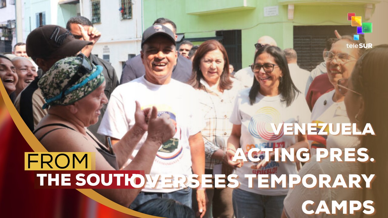 Acting pres. Delcy Rodriguez oversees operational capacity at Caracas temporary camps, pt. 1