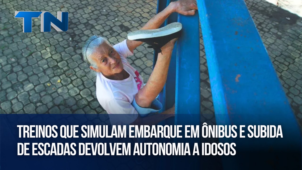Treinos que simulam embarque em ônibus e subida de escadas devolvem autonomia a idosos