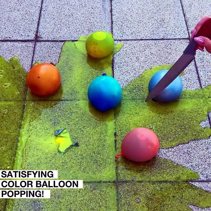 Colorful balloon popping explosion fun 🎈