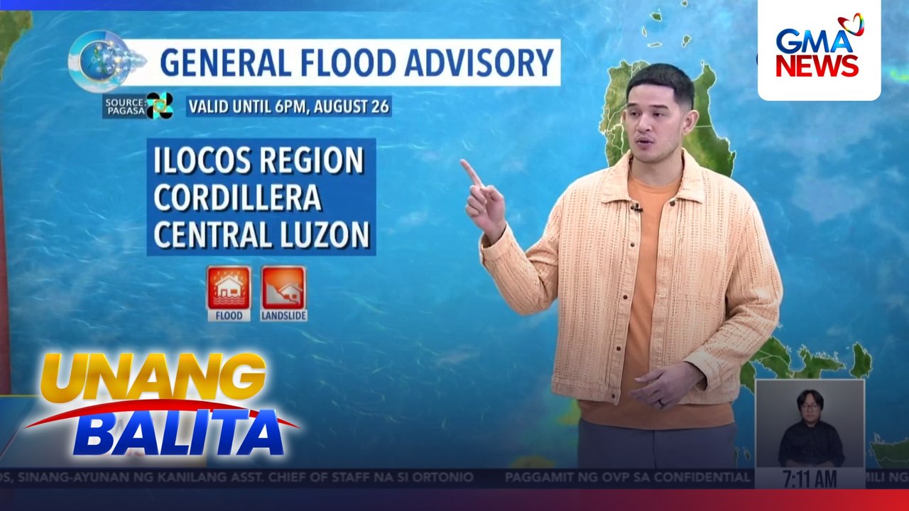 General flood advisory (valid until 6 PM, August 26) | Unang Balita