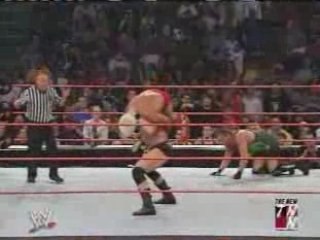 Brock Lesnar hits the F5 on Ric Flair